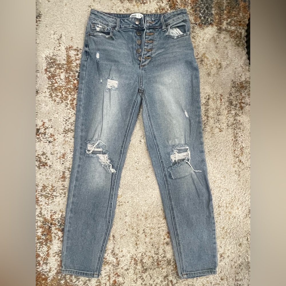Tinsel Light Denim Ripped Jeans